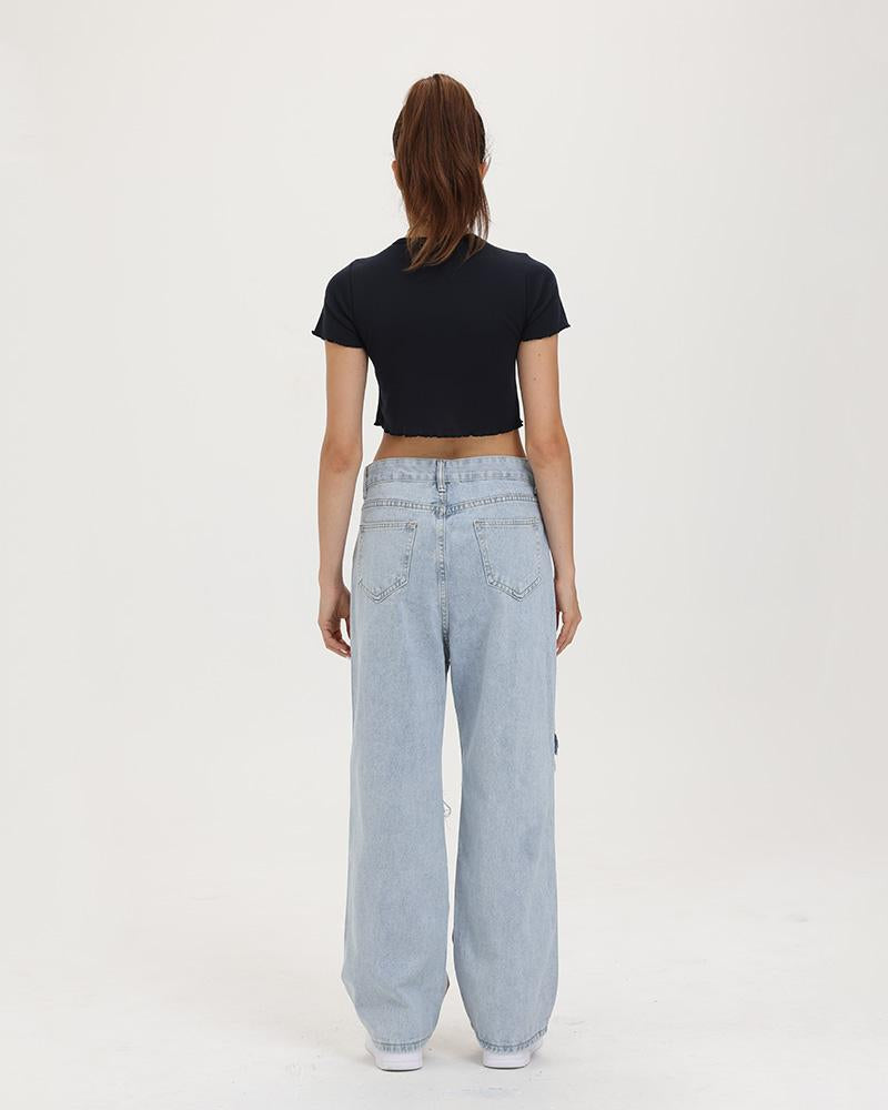 Flaming Vibes Flared Denim Jeans