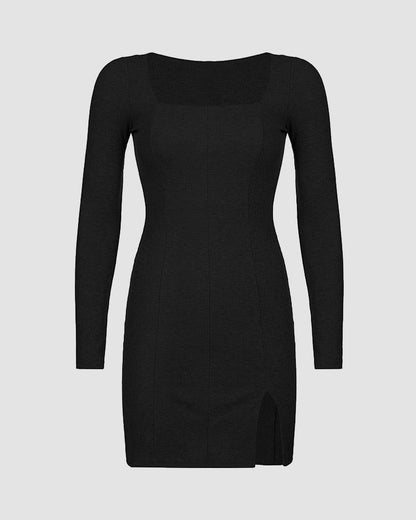 Snow Wind Square Neck Dress