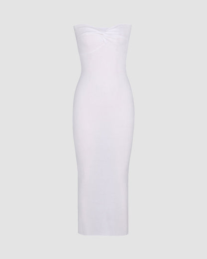 Zinbella Maxi Ribbed Tube Dress