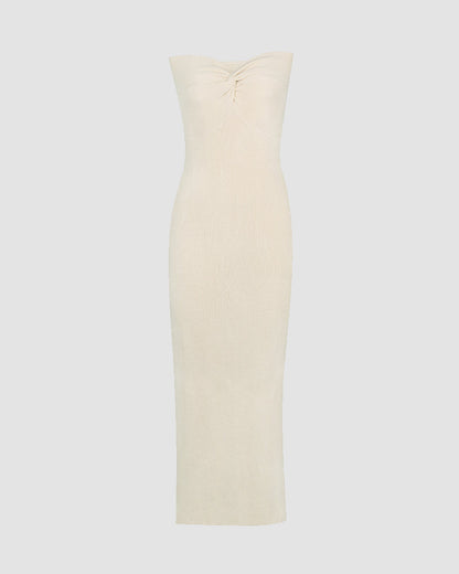 Zinbella Maxi Ribbed Tube Dress