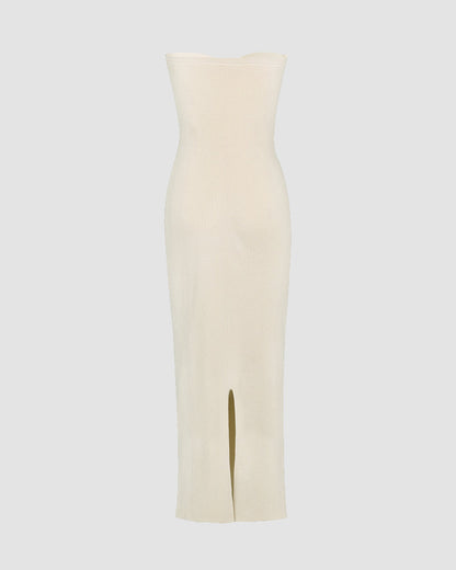 Zinbella Maxi Ribbed Tube Dress