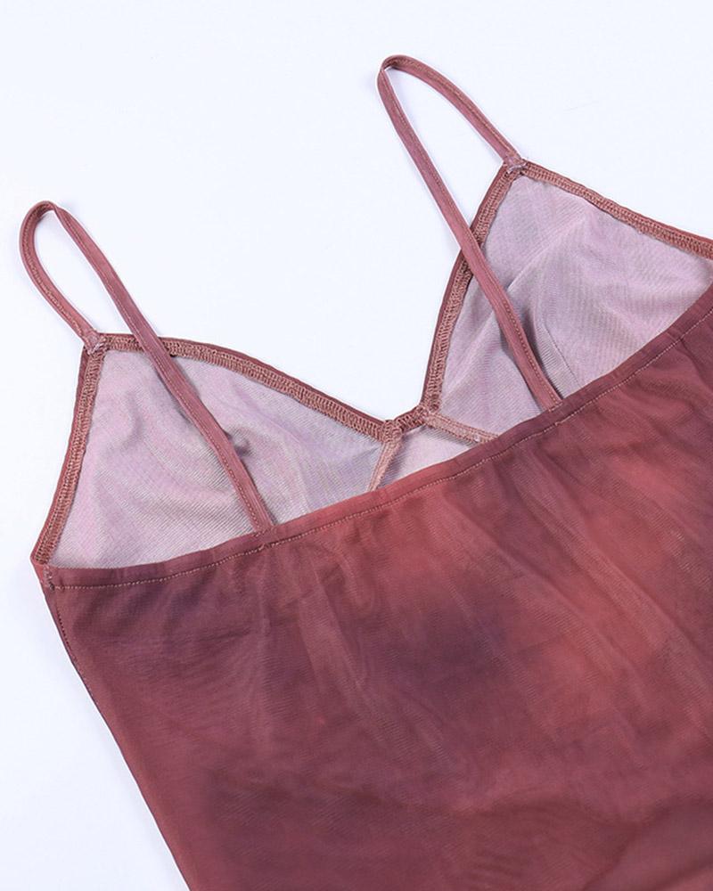 Sunset Mesh Cami Top