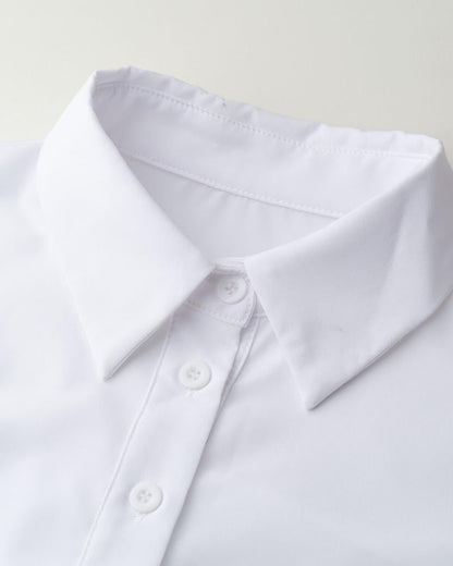 Breakfast Milk Collared Shirt with Wrapround Tie