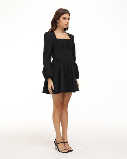 Bridgette Flounce Squareneck Dress