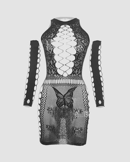 Festival Fishnet Cut Out Dress