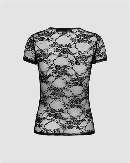 Trillium Sisters Mesh Lace Top