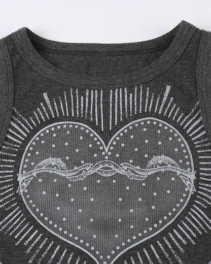 Orpheus Grunge Heart Tank Top