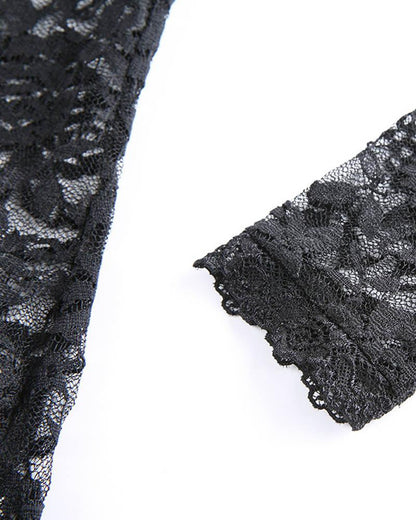 Chasm Seduction Plunging Lace Dress