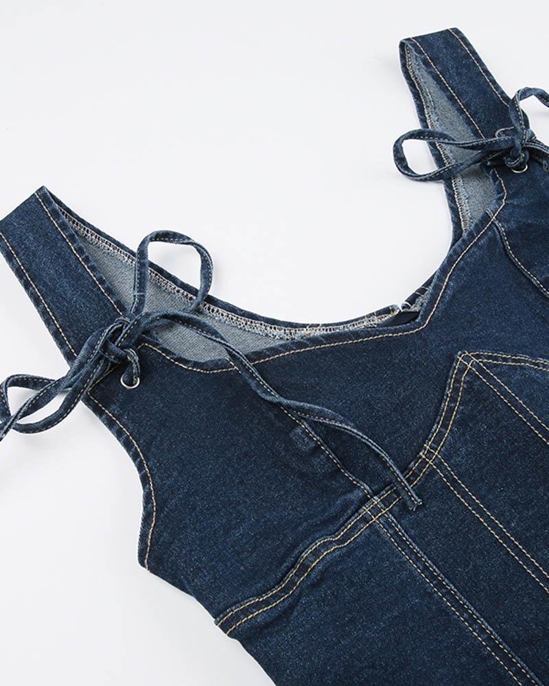 Vedette Denim Corset Top