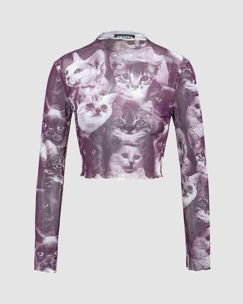 Cat City Mesh Top