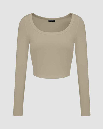 Esshall Scoop Neck Cropped Top