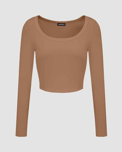 Esshall Scoop Neck Cropped Top