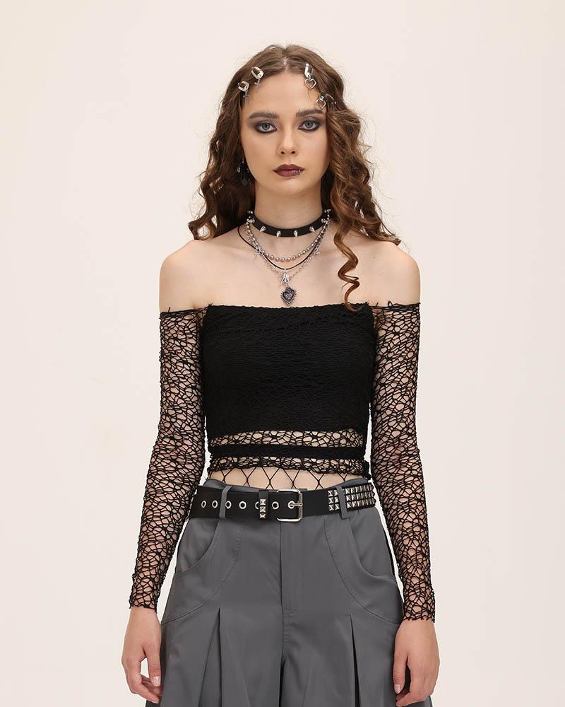 Meridian Off Shoulder Eyelet Top