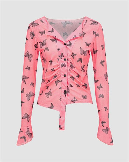 Butterfly Hive Long Sleeve Top