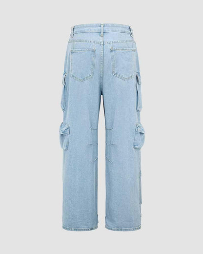 Persephone Pocketed Oversized Denim Jeans