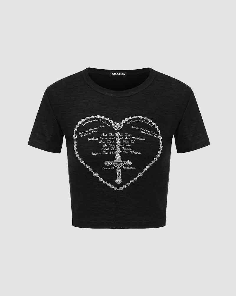 Unhearted Cross Graphic T-Shirt