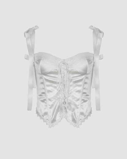 Sabre Silk Diamante Corset Top