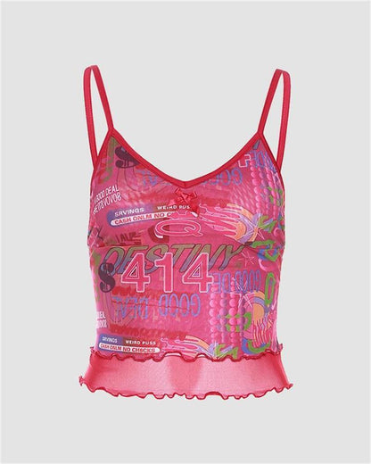 Number 414 Mesh Cami Top