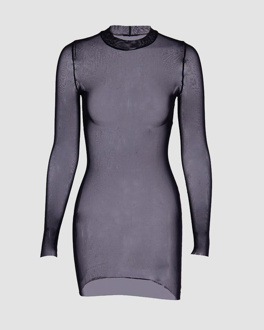 Crepuscular Mesh Mini Dress