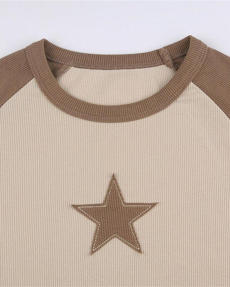 Old School Raglan Star Top