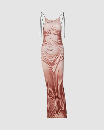 Angel Custodian Maxi Satin Dress