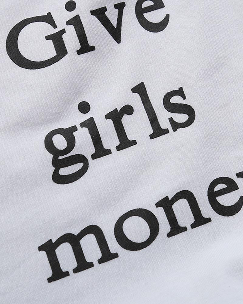 Give Girls Money Scoop Baby Tee