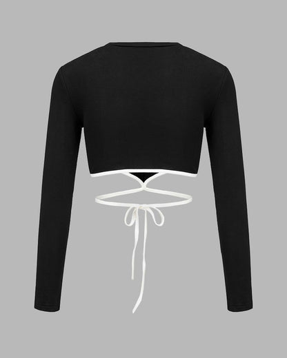 Feline Aglaia Graphic Cropped Top