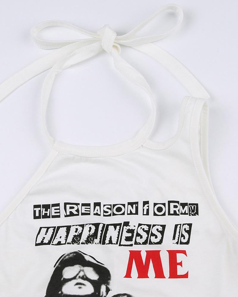 Happiness Is Me Cropped Top