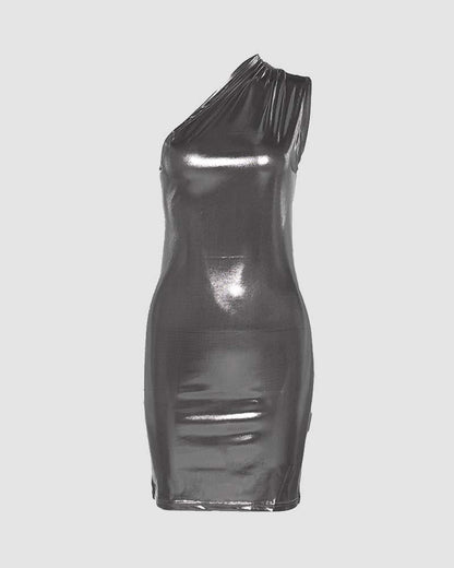 Ira Reflective One Shoulder Dress