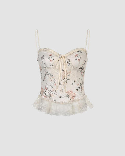 Eucalyptus Flowers Corset Flared Top