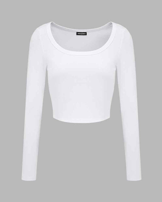 Esshall Scoop Neck Cropped Top