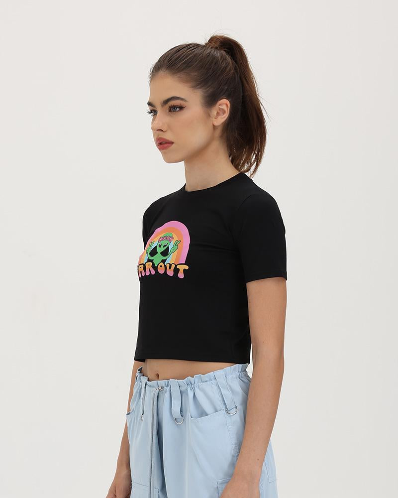 Far Out Cropped Baby T-Shirt