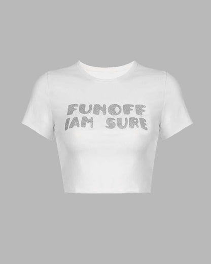 Funoff I Am Sure Cropped Top