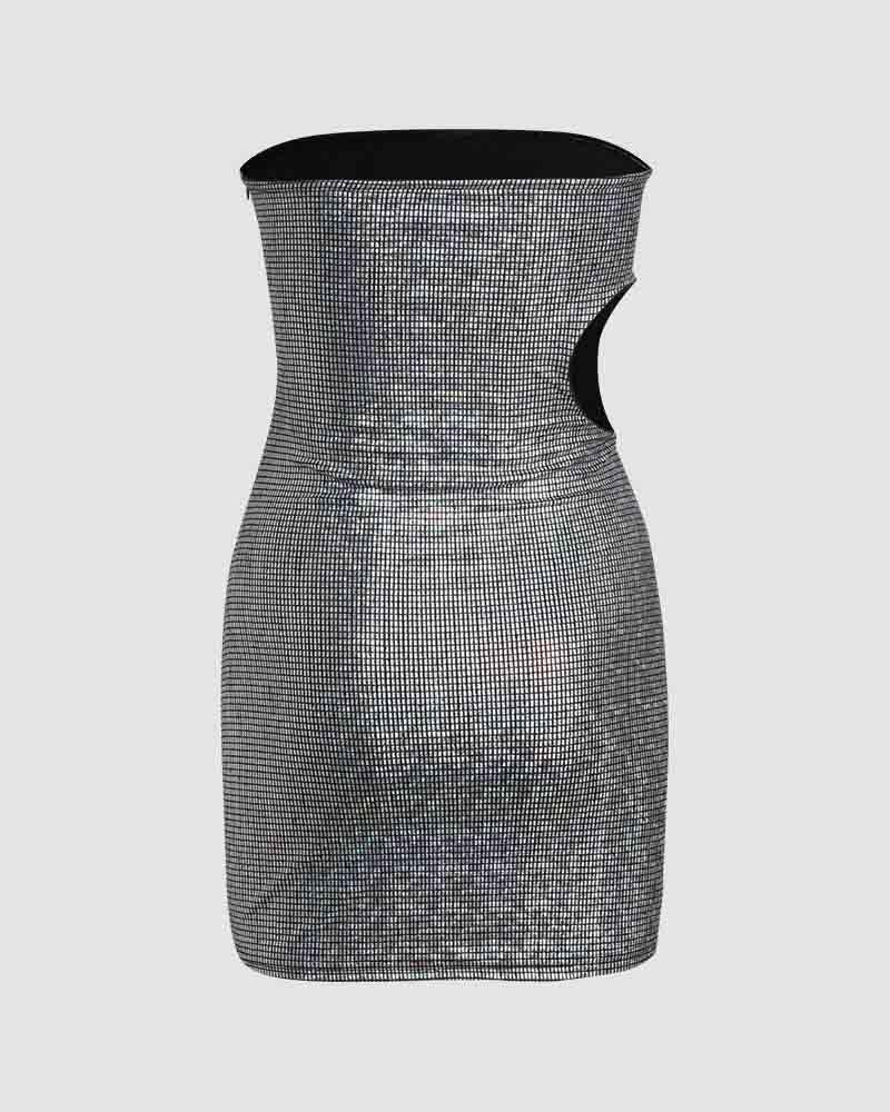 Glitter Basin Cut Out Tube Dress