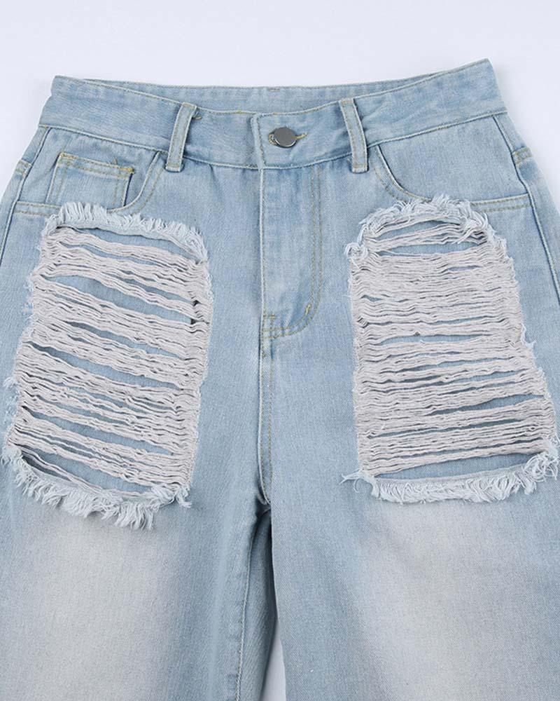 Oceapost Distressed Denim Jeans