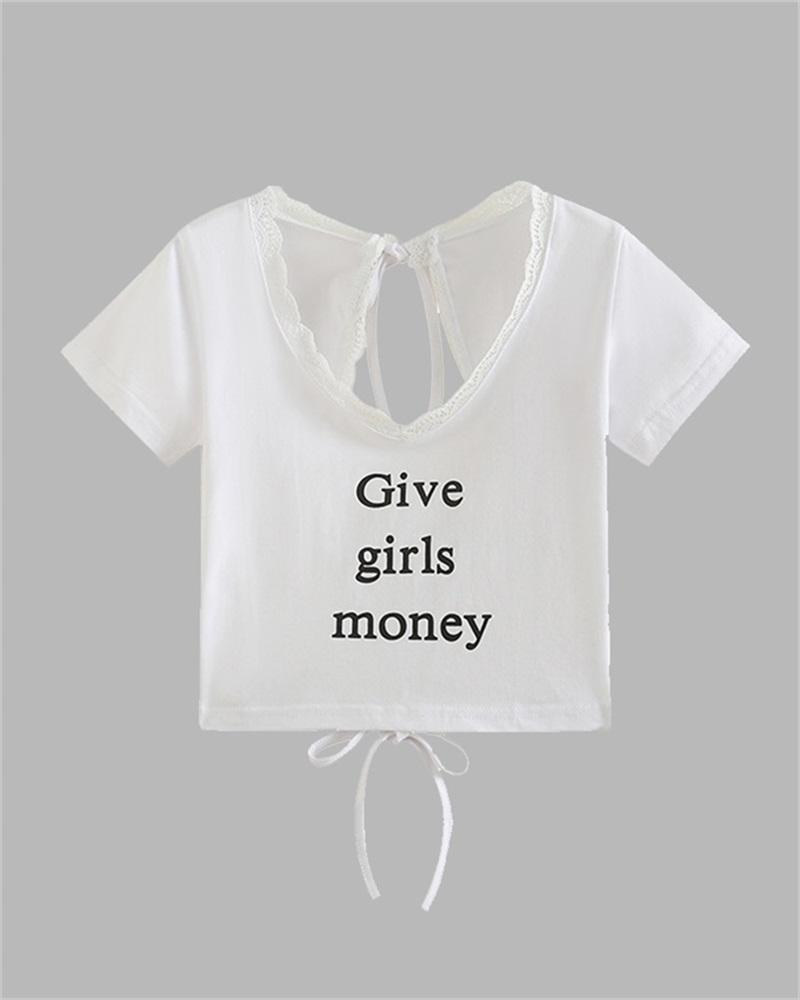 Give Girls Money Scoop Baby Tee