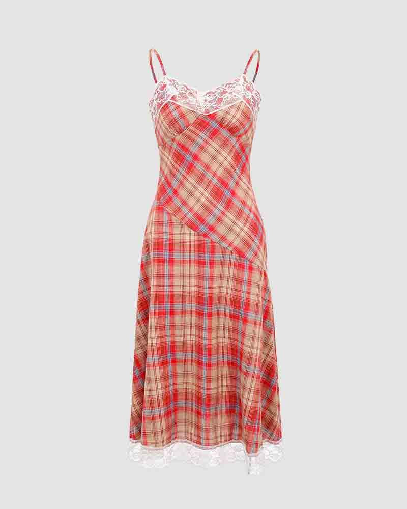 Ruellia Plaid Cami Maxi Dress