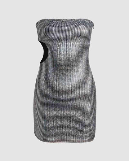 Glitter Basin Cut Out Tube Dress