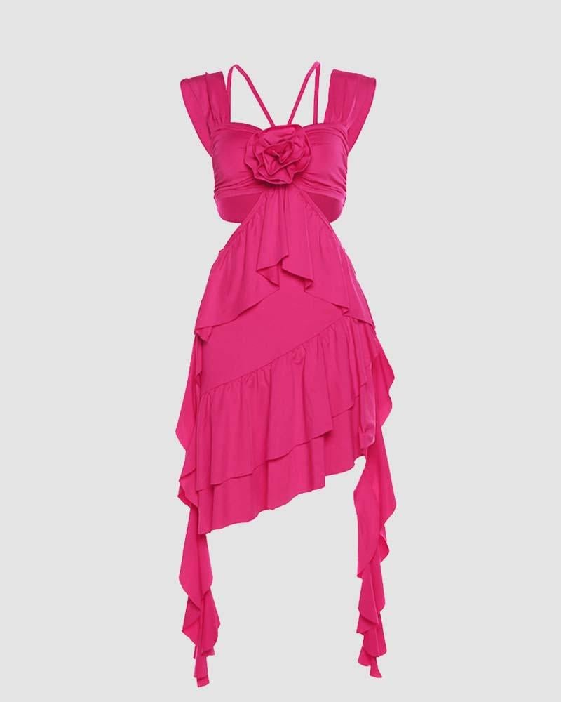 Morality Blush Ruffle Dress