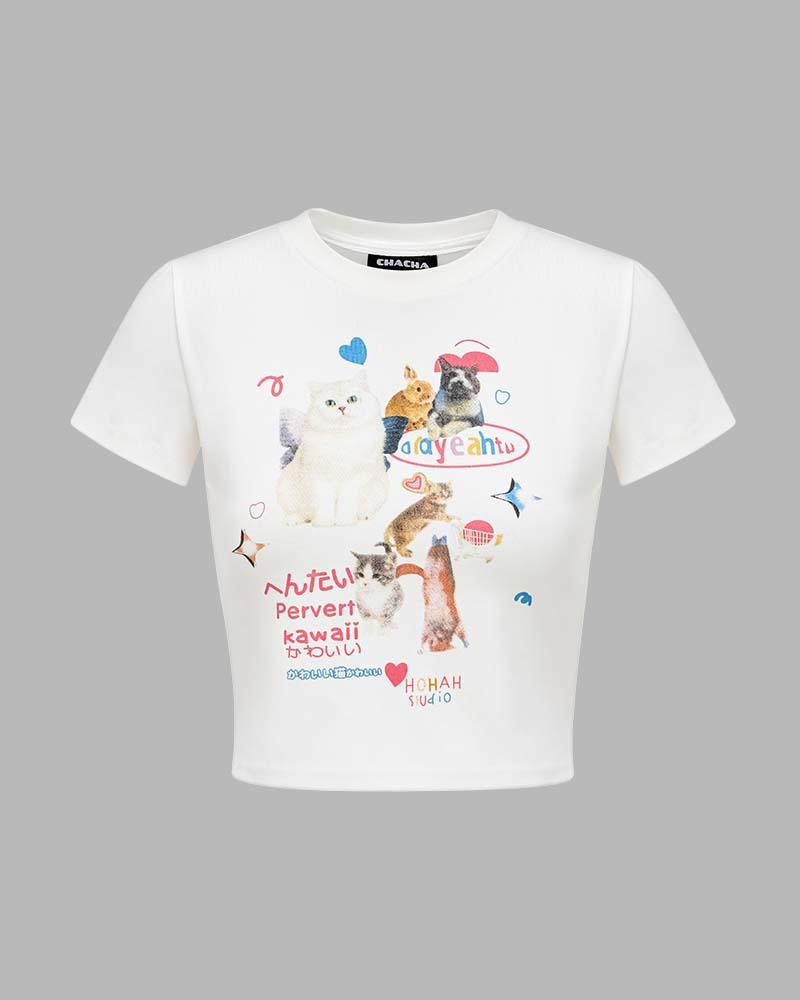 Catto Friends Graphic Top