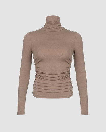 Nitro Caramel Turtleneck Top