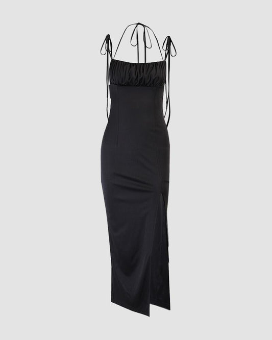 Cuban Club Stringy Slit Dress