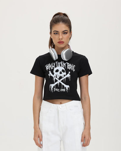 Danger Zone Skull and Bones Graphic T-shirt