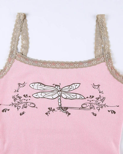 Dragonfly Dreams Lace Cami Top