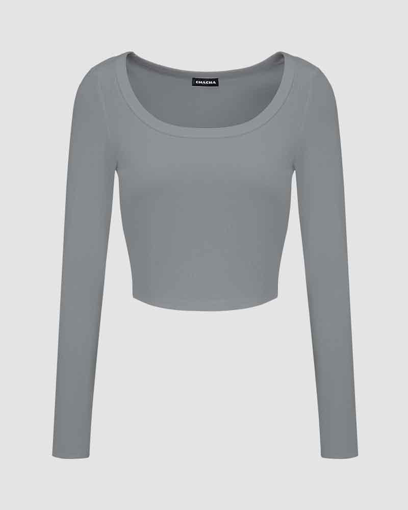 Esshall Scoop Neck Cropped Top