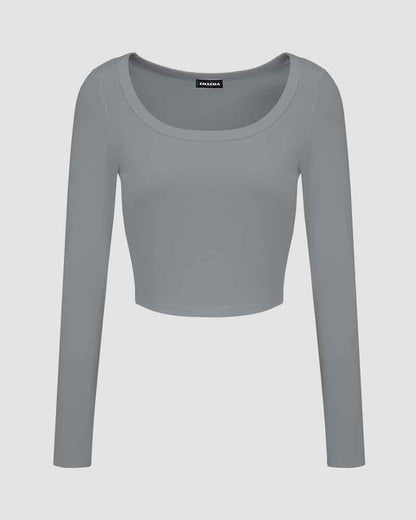 Esshall Scoop Neck Cropped Top