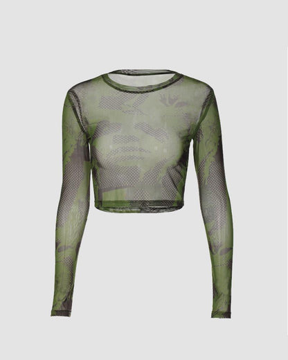 Buttercup Smoke Mesh Top