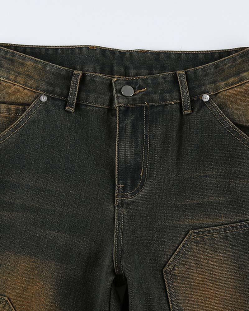 Cindle Patchwork Vintage Denim Jeans