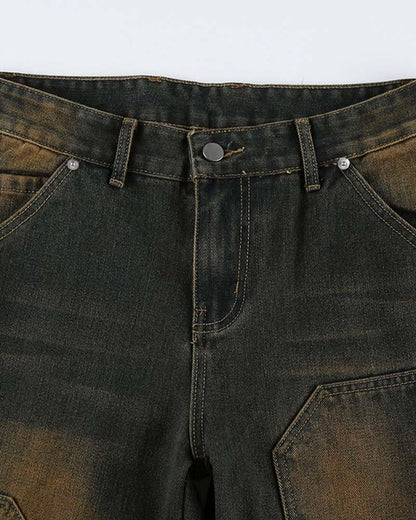 Cindle Patchwork Vintage Denim Jeans