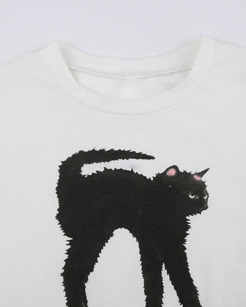 Black Lucky Cat Baby T-Shirt